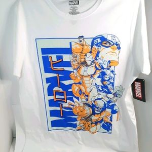 NEW Mens Marvel Comics White Short Sleeve T-Shirt